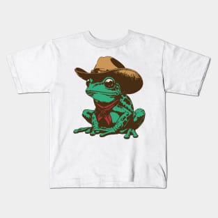 Cowboy Frog Kids T-Shirt